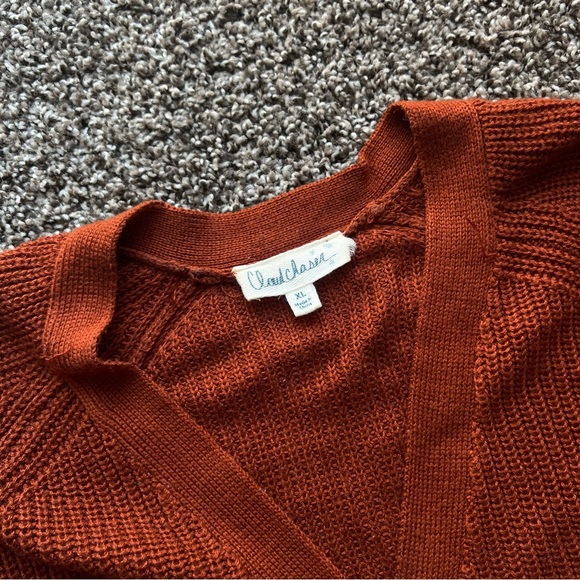 Burnt Orange Button Front Sweater - Picture 4 of 4